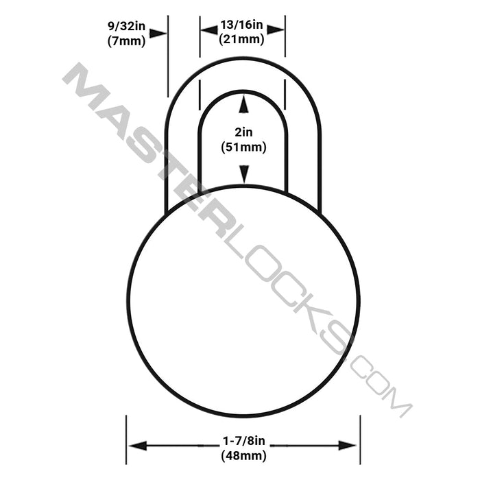 Master Lock 1585 General Security Combination Padlock with Control Key 1-7/8in (48mm) Wide-Combination-Master Lock-1585LH-MasterLocks.com
