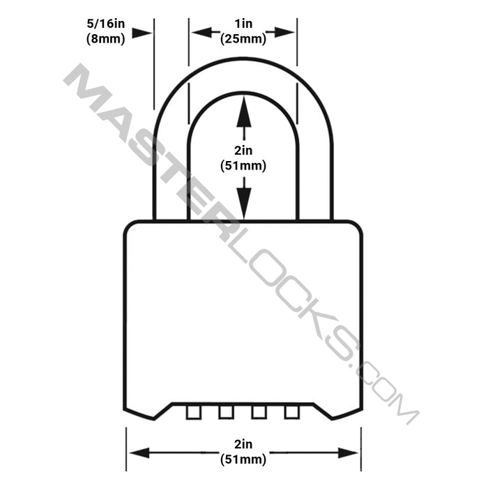 Master Lock 975DLHCOM Resettable Combination Brass Padlock 2in (51mm) Wide-Combination-Master Lock-975DLHCOM-MasterLocks.com