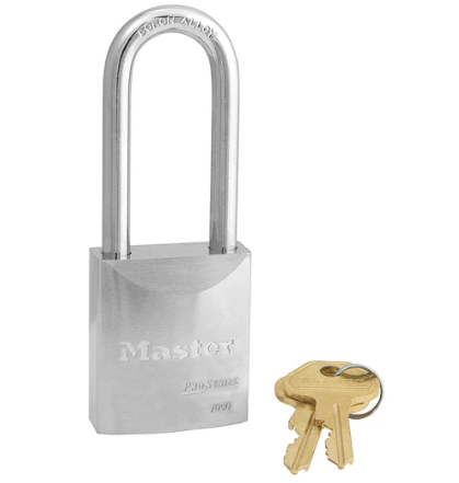 Master Lock 7040 1-3/4in (44mm) Wide ProSeries® Solid Steel Rekeyable Padlock With 2-7/16in (61mm) Shackle