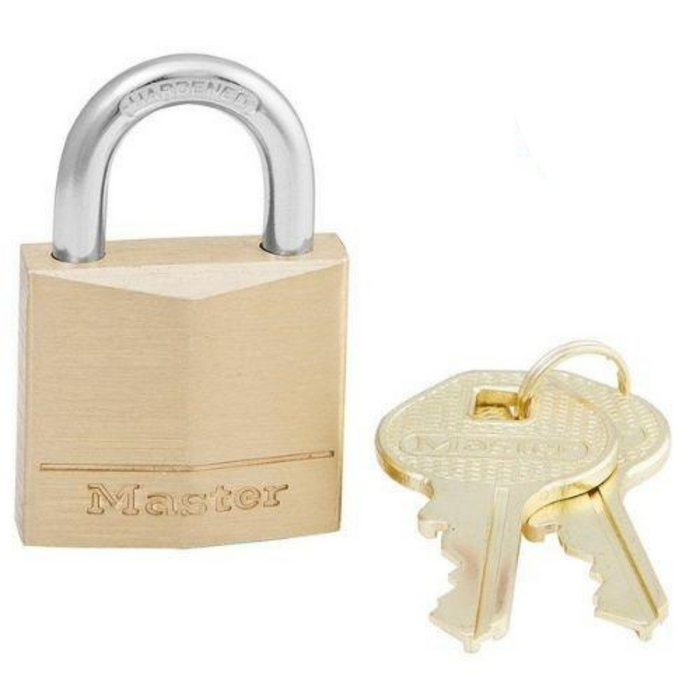 Master Lock 130D Solid Brass Body Padlock 1-3/16in (30mm) Wide-Keyed-Master Lock-130D-MasterLocks.com