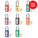 Master Lock 411AST Multicolored 8-Pack of Zenex™ Thermoplastic Safety Padlock, 1-1/2in (38mm) Wide with 1-1/2in (38mm) Tall Shackle-Keyed-Master Lock-411AST-MasterLocks.com
