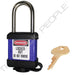 Master Lock 410COV Padlock with Plastic Cover 1-1/2in (38mm) wide-Master Lock-Master Keyed-1-1/2in-410MKBLUCOV-MasterLocks.com
