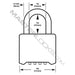 Master Lock 176 Resettable Combination Brass Padlock, Supervisory Key Override 2in (51mm) Wide-Combination-Master Lock-MasterLocks.com
