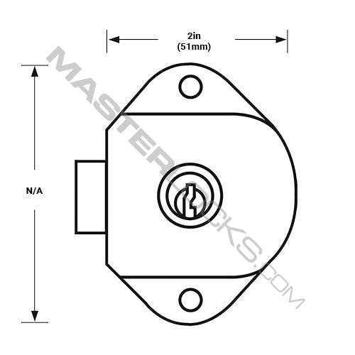 Master Lock 1710 Built-In Manual Deadbolt Keyed Lock for Lift Hande, Single Point Horizontal Latch and Box Lockers-Keyed-Master Lock-MasterLocks.com