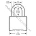 Master Lock 176 Resettable Combination Brass Padlock, Supervisory Key Override 2in (51mm) Wide-Combination-Master Lock-MasterLocks.com
