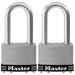 Master Lock 15SSTLJ 2-1/2in (64mm) Wide Laminated Stainless Steel Padlock with 2-1/2in (64mm) Shackle, 2 Pack-Keyed-Master Lock-15SSTLJ-MasterLocks.com