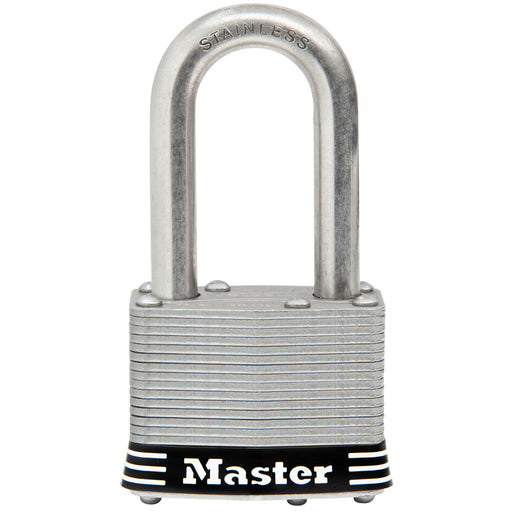 Master Lock 1SSKAD 1-3/4in (44mm) Wide Laminated Stainless Steel Padlock with 1-1/2in (38mm) Shackle-Keyed-Master Lock-1SSKADLF-MasterLocks.com