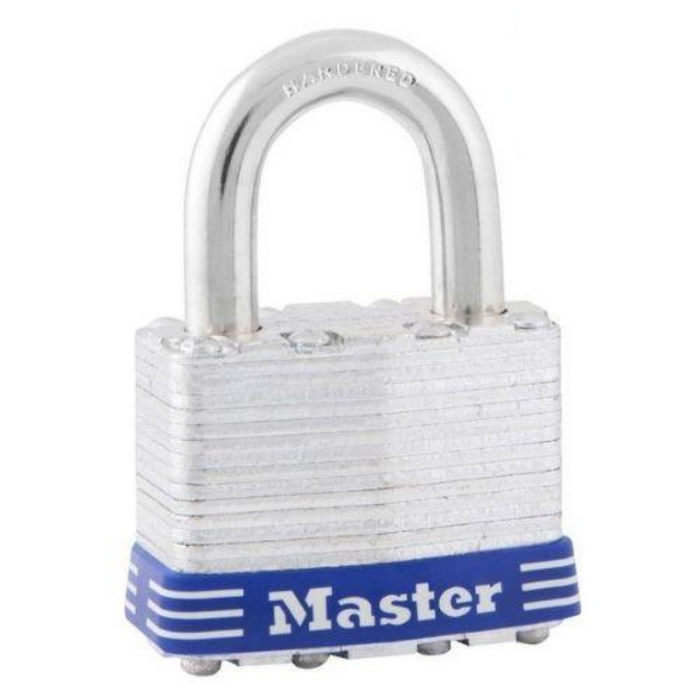 Master Lock 1D Laminated Steel Padlock 1-3/4in (44mm) Wide (Pack of 4)