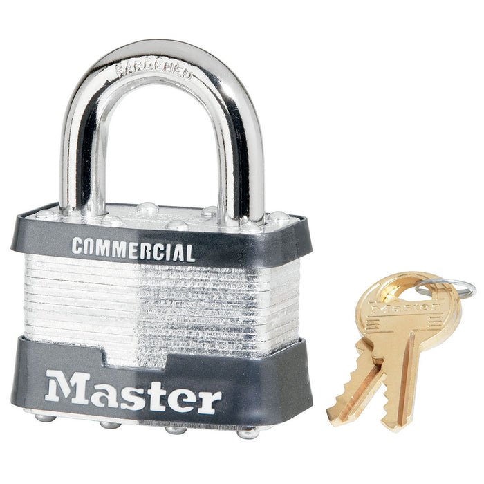 Master Lock 25 Laminated Steel Rekeyable Padlock 2in (51mm) Wide-Keyed-Master Lock-Keyed Alike-25KA-MasterLocks.com