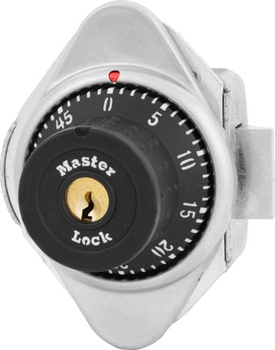 Master Lock 1671MD Built-In Combination Lock with Metal Dial for Lift Handle, Single Point and Box Lockers - Hinged on Left-Master Lock-Black-1671MD-MasterLocks.com