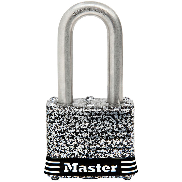Master Lock 3SSKAD 1-9/16in (40mm) Wide Laminated Stainless Steel Padlock with 1-1/2in (38mm) Shackle-Keyed-Master Lock-3SSKADLF-MasterLocks.com