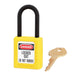 Master Lock 406 Dielectric Zenex™ Thermoplastic Safety Padlock, 1-1/2in (38mm) Wide with 1-1/2in (38mm) Tall Nylon Shackle-Keyed-Master Lock-Yellow-Keyed Alike-406KAYLW-MasterLocks.com