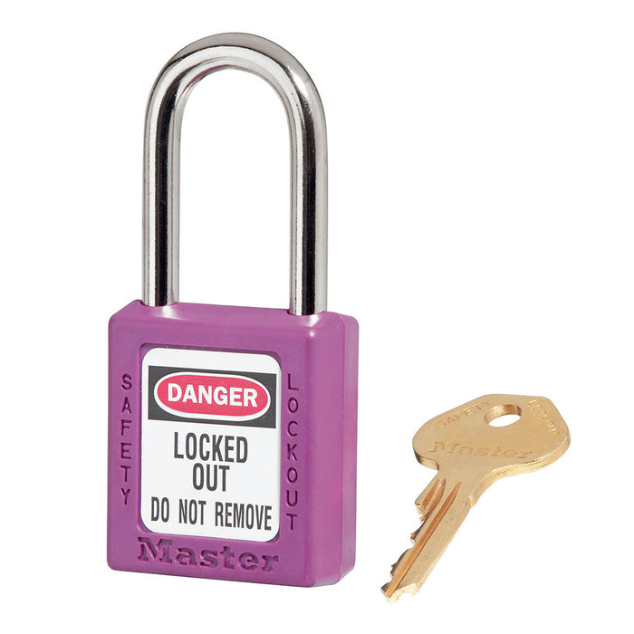 Master Lock 410 Zenex™ Thermoplastic Safety Padlock, 1-1/2in (38mm) Wide with 1-1/2in (38mm) Tall Shackle-Keyed-Master Lock-Keyed Alike-1-1/2in-410KAPRP-MasterLocks.com