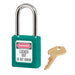 Master Lock 410 Zenex™ Thermoplastic Safety Padlock, 1-1/2in (38mm) Wide with 1-1/2in (38mm) Tall Shackle-Keyed-Master Lock-Keyed Alike-1-1/2in-410KATEAL-MasterLocks.com