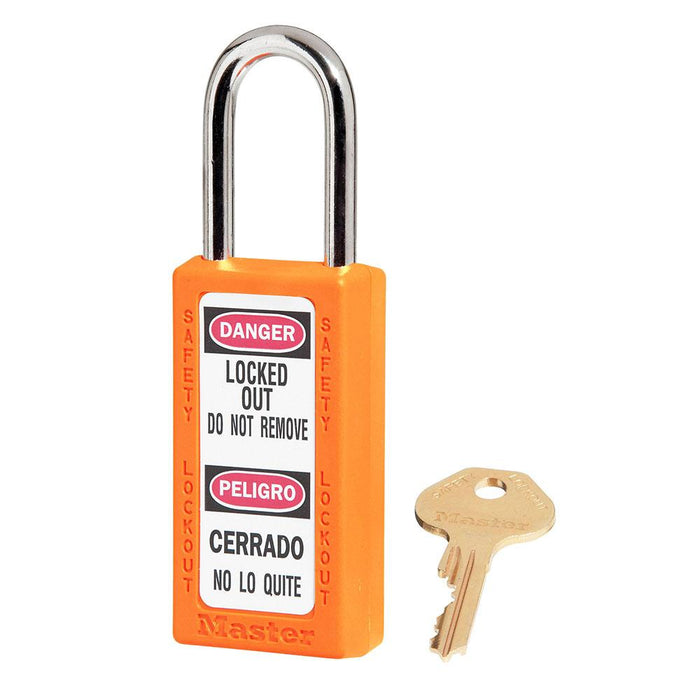 Master Lock 411AST Multicolored 8-Pack of Zenex™ Thermoplastic Safety Padlock, 1-1/2in (38mm) Wide with 1-1/2in (38mm) Tall Shackle-Keyed-Master Lock-411AST-MasterLocks.com