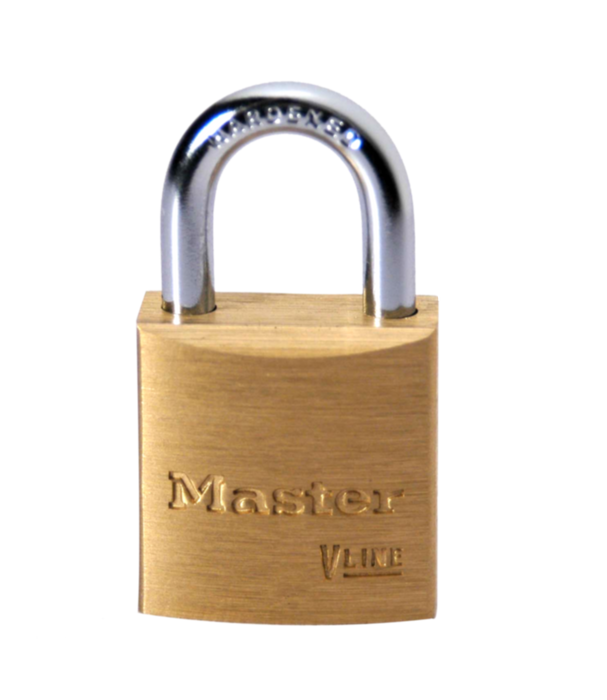 Master Lock 4120 V-Line Brass Padlock 3/4in (19mm) Wide-Keyed-Master Lock-MasterLocks.com