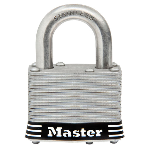 Master Lock 5SSKAD Laminated Stainless Steel Padlock 2in (51mm) Wide-Keyed-Master Lock-5SSKAD-MasterLocks.com