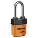 Master Lock 6121 ProSeries® Weather Tough® Laminated Steel Rekeyable Padlock 2-1/8in (54mm) Wide-Keyed-Master Lock-Orange-Keyed Alike-6121KALJORJ-MasterLocks.com