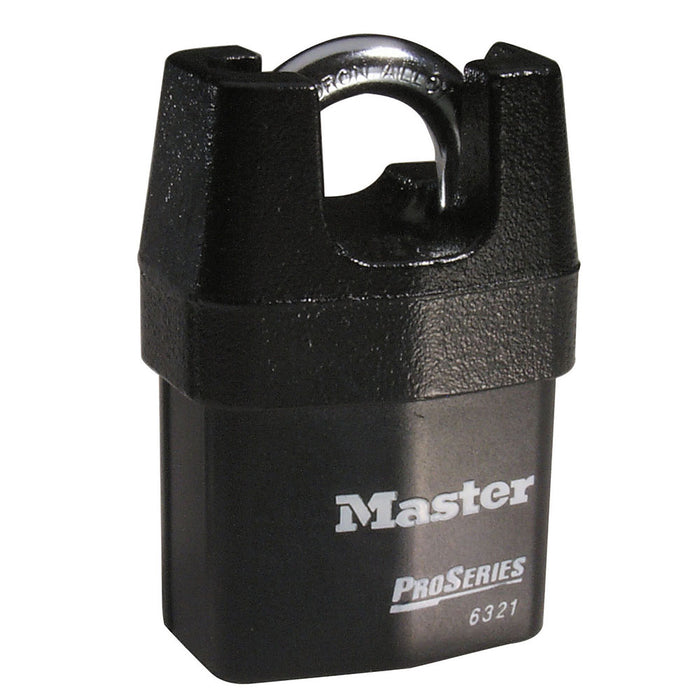 Master Lock 6321 ProSeries® Shrouded Laminated Steel Rekeyable Padlock 2-1/8in (54mm) Wide-Keyed-Master Lock-Keyed Different-3/4in (19mm)-6321-MasterLocks.com