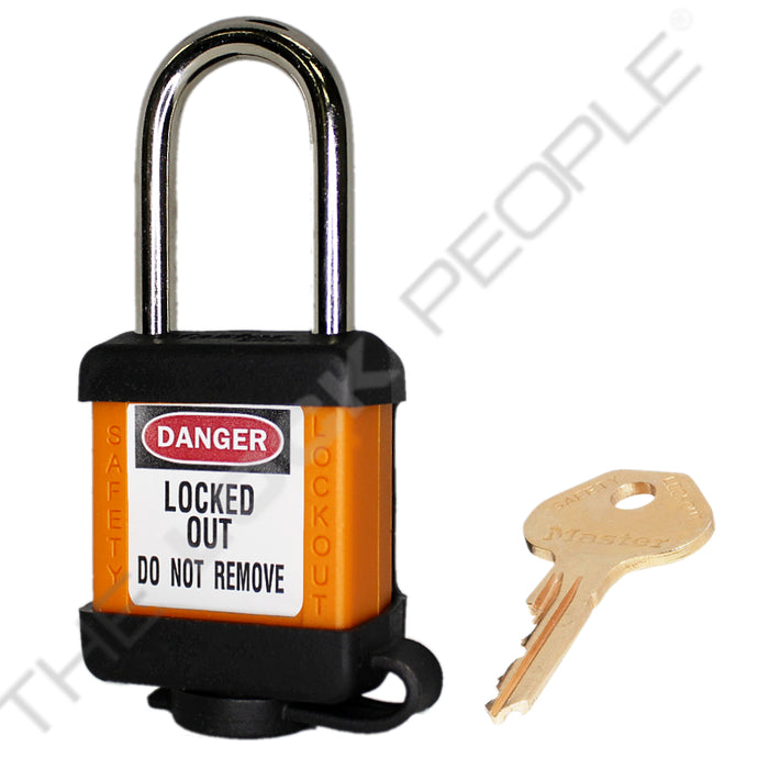 Master Lock 410COV Padlock with Plastic Cover 1-1/2in (38mm) wide-Master Lock-Keyed Alike-1-1/2in-410KAORJCOV-MasterLocks.com