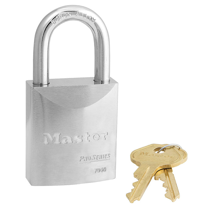 Master Lock 7040 ProSeries® Solid Steel Rekeyable Padlock 1-3/4in (44mm) Wide-Keyed-Master Lock-Keyed Different-1-3/16in (30mm)-7040-MasterLocks.com