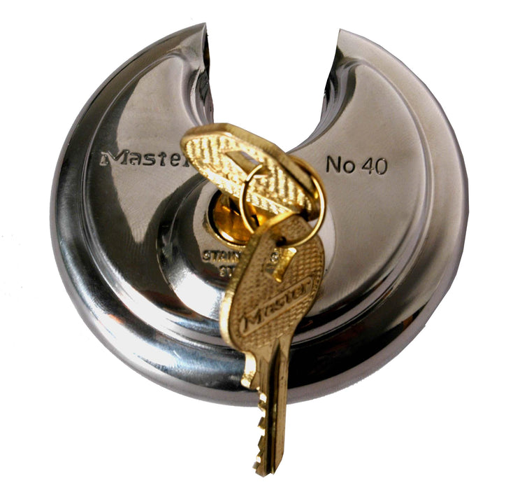 Master Lock 40DPF Stainless Steel Discus Padlock with Shrouded