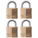 Master Lock 140Q Solid Brass Body Padlock; 4 Pack 1-9/16in (40mm) Wide-Keyed-Master Lock-140Q-MasterLocks.com