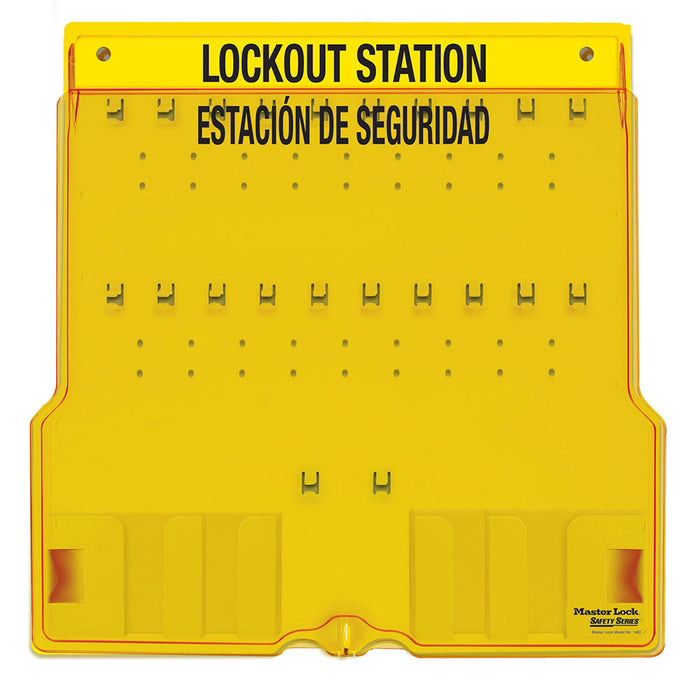 Master Lock 1484BES 20-Lock Padlock Station, English/Spanish, Unfilled-Keyed-Master Lock-1484BES-MasterLocks.com