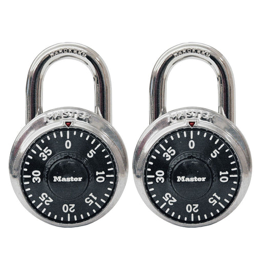 Master Lock 1500T Combination Dial Padlock; 2 Pack 1-7/8in (48mm) Wide-Combination-Master Lock-1500T-MasterLocks.com