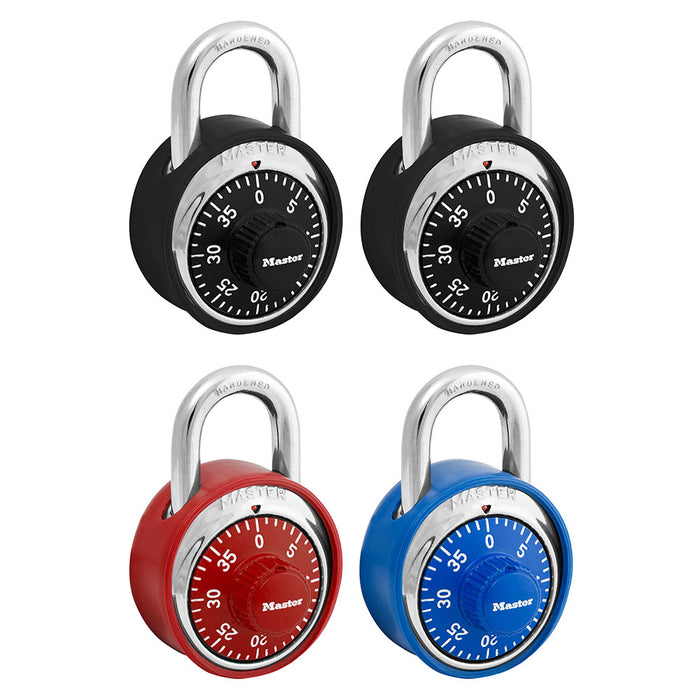 Master Lock 1503DCOV Combination Dial Padlock with Matching Scratch Guard Bumper; Assorted Colors 1-7/8in (48mm) Wide-Combination-Master Lock-1503DCOV-MasterLocks.com