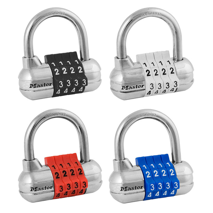 Master Lock 1523D Set Your Own Combination Padlock with Colored Dials; Assorted Colors 2-1/2in (64mm) Wide-Combination-Master Lock-1523D-MasterLocks.com