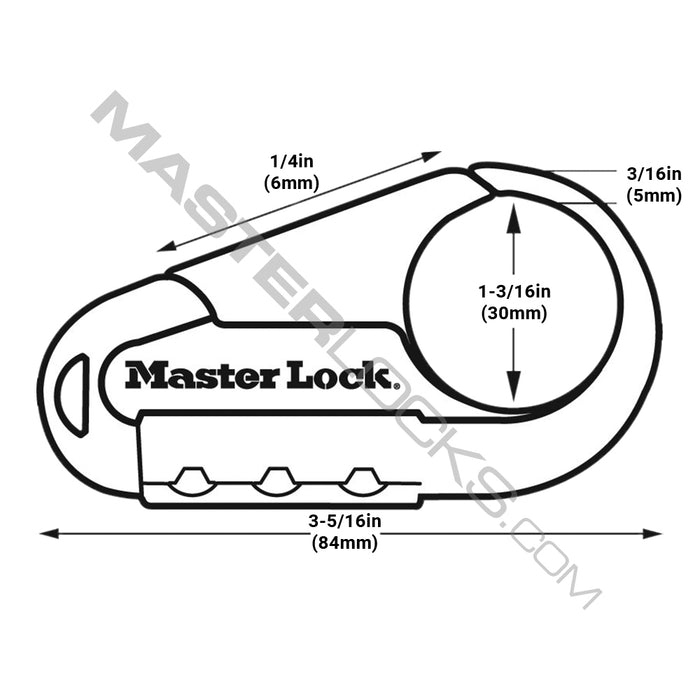 Master Lock 1548DCM Set Your Own Combination Backpack Lock; Assorted Colors-Combination-Master Lock-1548DCM-MasterLocks.com