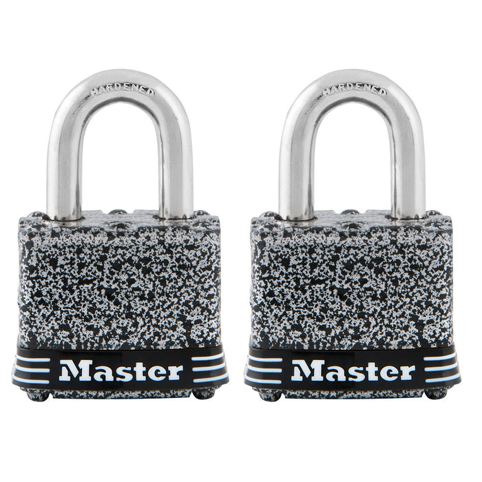 Master Lock 380T Rust-Oleum® Certified Laminated Steel Padlock; 2 Pack 1-9/16in (40mm) Wide-Keyed-Master Lock-380T-MasterLocks.com