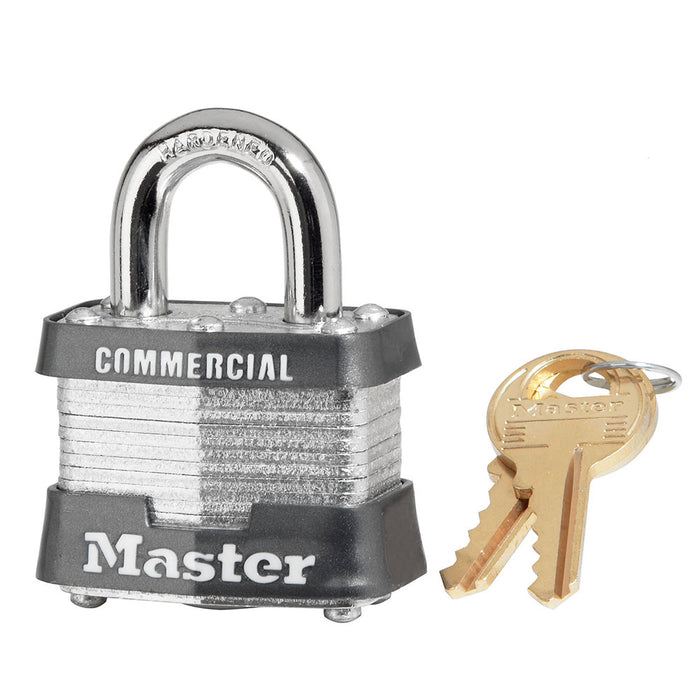Master Lock 3DCOM Laminated Steel Padlock 1-9/16in (40mm) Wide-Keyed-Master Lock-3DCOM-MasterLocks.com