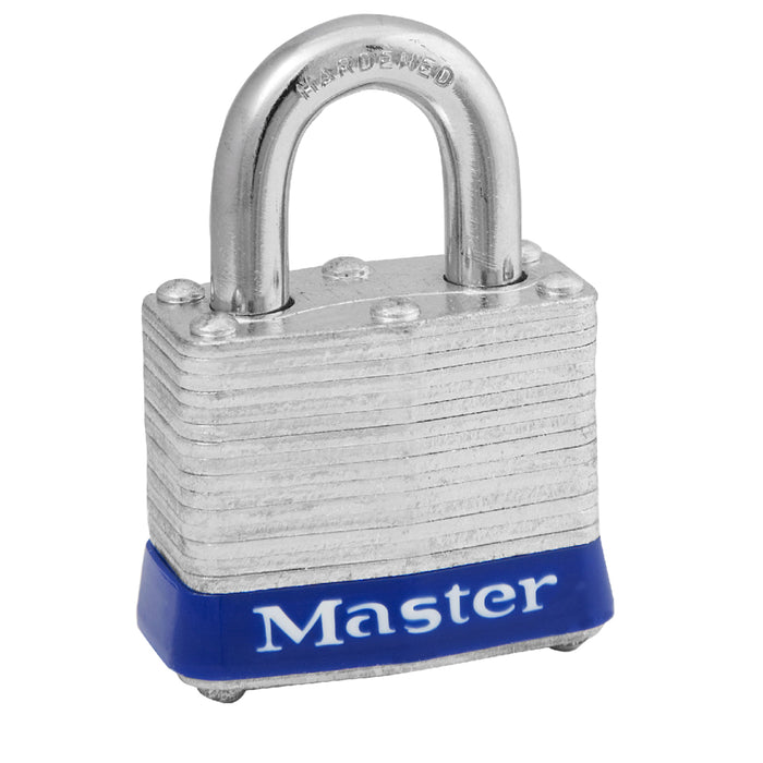 Master Lock 3UP Laminated Steel Padlock, Universal Pin 1-9/16in (40mm) Wide-Keyed-Master Lock-3UP-MasterLocks.com