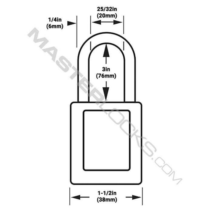 Master Lock 410LT Zenex™ Thermoplastic Safety Padlock
