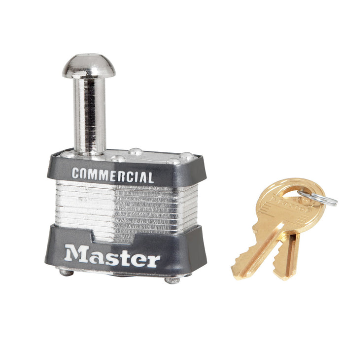 Master Lock 443 1-9/16in (40mm) Wide Laminated Steel Pin Tumbler Vending and Meter Padlock-Keyed-Master Lock-Keyed Different-7/8in-443LE-MasterLocks.com