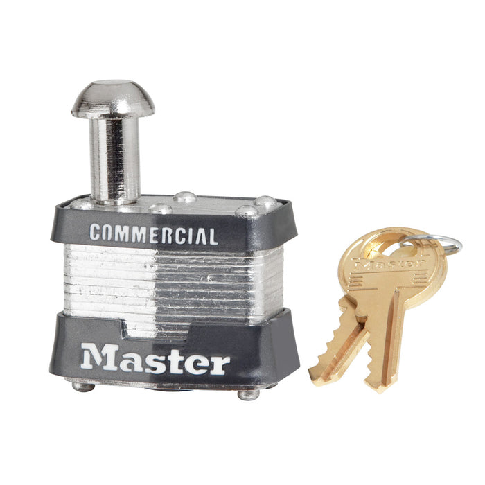 Master Lock 443 1-9/16in (40mm) Wide Laminated Steel Pin Tumbler Vending and Meter Padlock-Keyed-Master Lock-MasterLocks.com