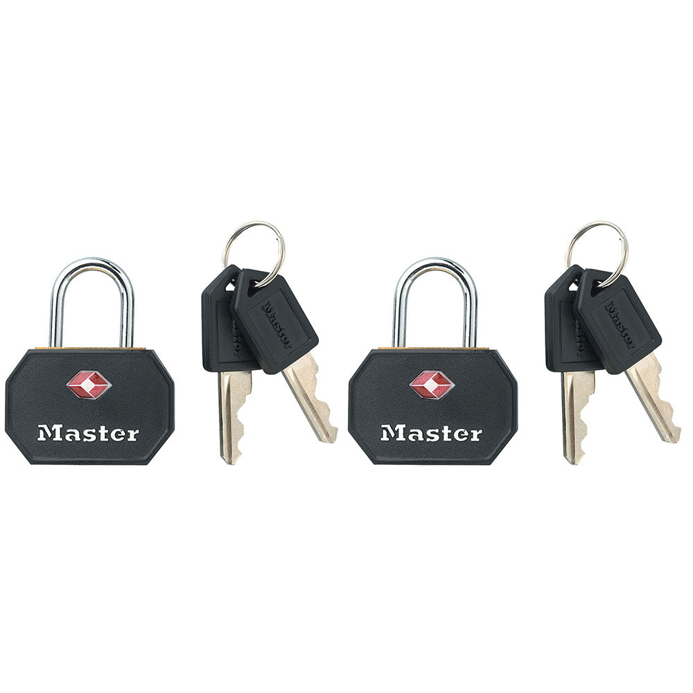 Master Lock 4681T Solid Metal TSA Accepted Luggage Lock Black 2 Pack MasterLocks