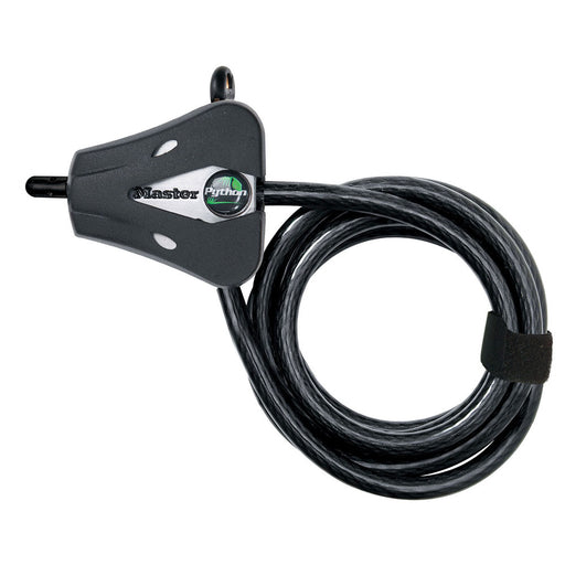 Master Lock 8418D 6ft (1.8m) Long x Diameter Python™ Adjustable Locking Cable; and Black 5/16in (8mm) Wide-Keyed-Master Lock-8418D-MasterLocks.com
