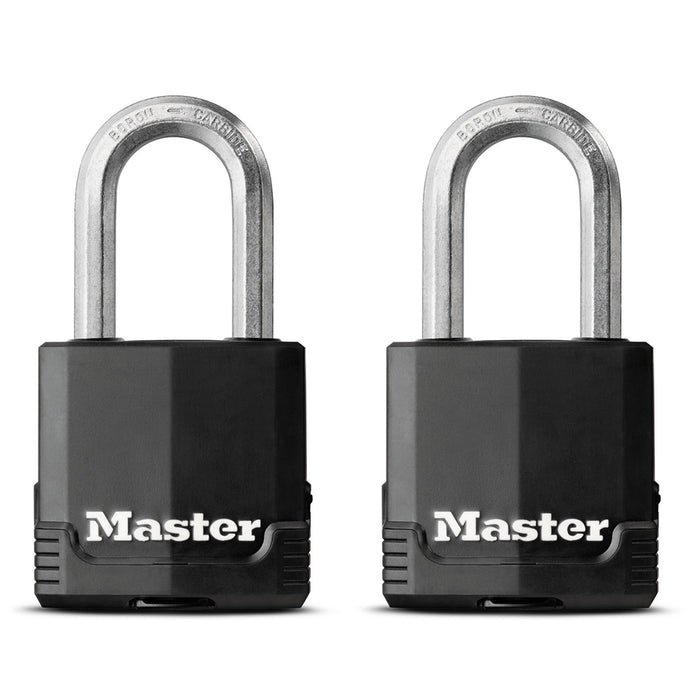 Master Lock M115XTHC 1-7/8in (48mm) Wide Magnum® Covered Laminated Steel Padlock ; 2 Pack-Master Lock-M115XTLFHC-MasterLocks.com