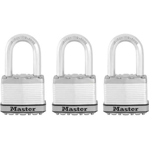 Master Lock M5XTRIHC 2in (51mm) Wide Magnum® Laminated Steel Padlock ; 3 Pack-Master Lock-M5XTRILFHC-MasterLocks.com