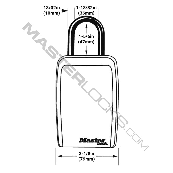 Master Lock 5422D Set Your Own Combination Push Button Portable Lock Box 3-1/8in (79mm) Wide-Combination-Master Lock-5422D-MasterLocks.com
