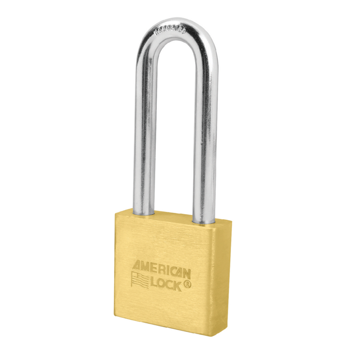 American Lock A5572 2in (51mm) Solid Brass Padlock with 3in (76mm) Shackle