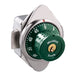 Master Lock 1652MD Built-In Combination Lock with Green Metal Dial Single Point Latch Lockers - Hinged on Right-Master Lock-Green-1652MDGRN-MasterLocks.com