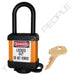 Master Lock 406COV Padlock with Plastic Cover 1-1/2in (38mm) wide-Master Lock-Keyed Alike-Orange-406KAORJCOV-MasterLocks.com